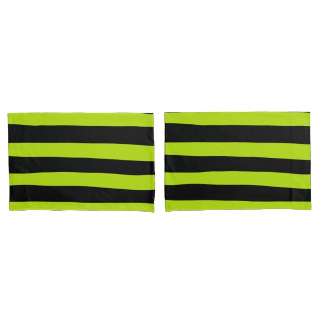 Bandas irregulares - Verde limão e preto (Frente - conjunto)