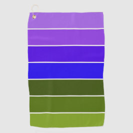 Bandas roxas, azuis e verdes