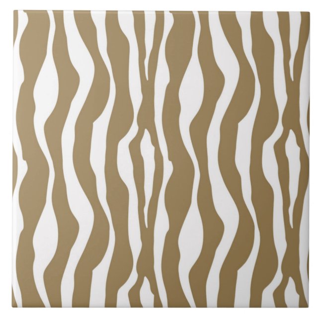 Bandas-zebra - Taupe Tan e White (Frente)