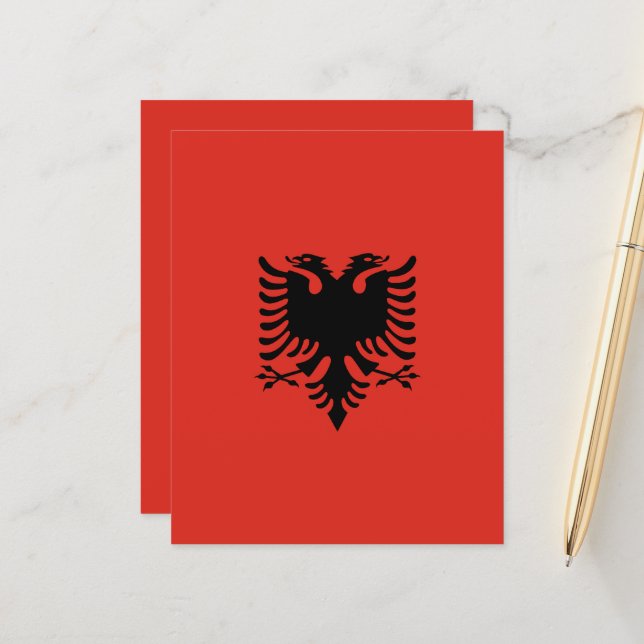Bandeira albanesa (Frente/Verso In Situ)