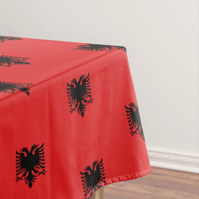 Bandeira albanesa e toalha de mesa de jantar da Al (Posição Original)