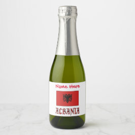 Bandeira Albânia Personalização Vermelha