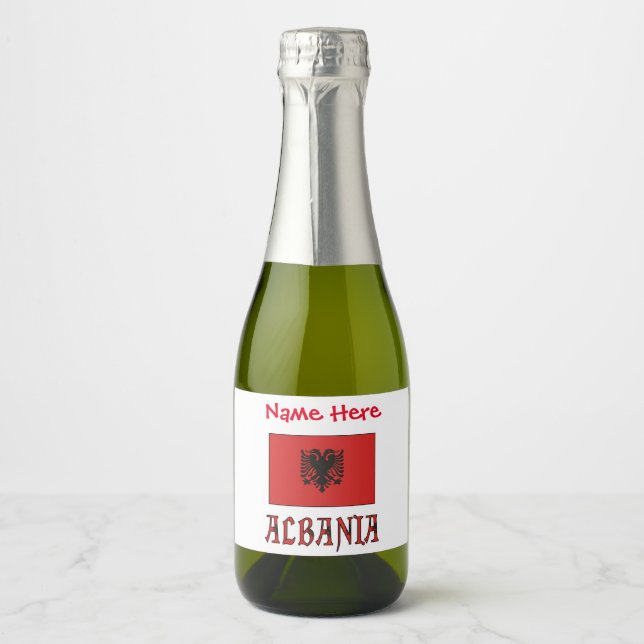 Bandeira Albânia Personalização Vermelha (Frente)