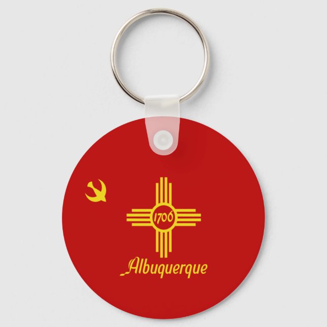 Bandeira Albuquerque (Novo México) Chaveiro (Frente)