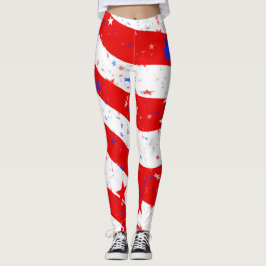 Bandeira Americana 4 de julho Leggings