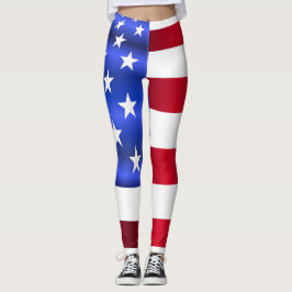 Bandeira Americana 4 de julho Leggings