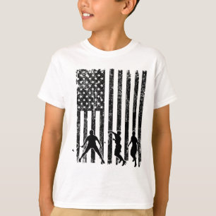 Bandeira Americana Badminton Camisa Men Usa Flag B