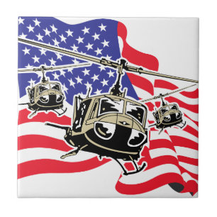 Bandeira Americana com Helicópteros
