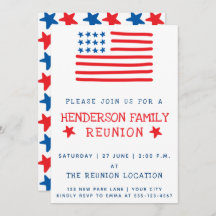 Bandeira Americana | Convite à Reunião Familiar