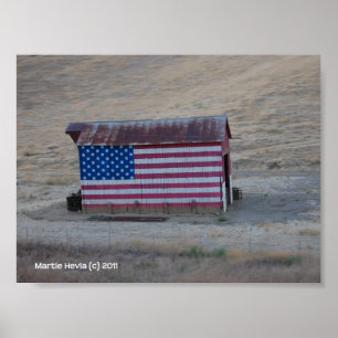 Bandeira Americana de Martie Hevia - Impressão de
