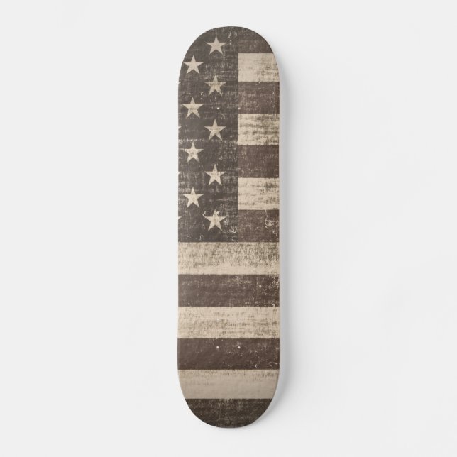 Bandeira americana do vintage - skate (Frente)