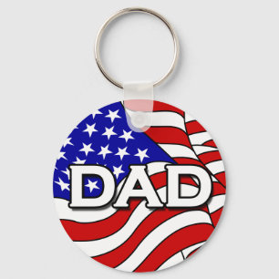 Bandeira Americana e Chaveiro Pai