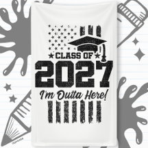 Bandeira Americana Formatura Turma de Formandos de