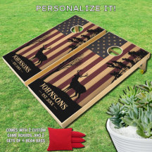 Bandeira Americana | Monograma da família | Deer H