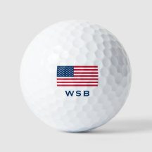 Bandeira Americana Monogramas Golf Balls