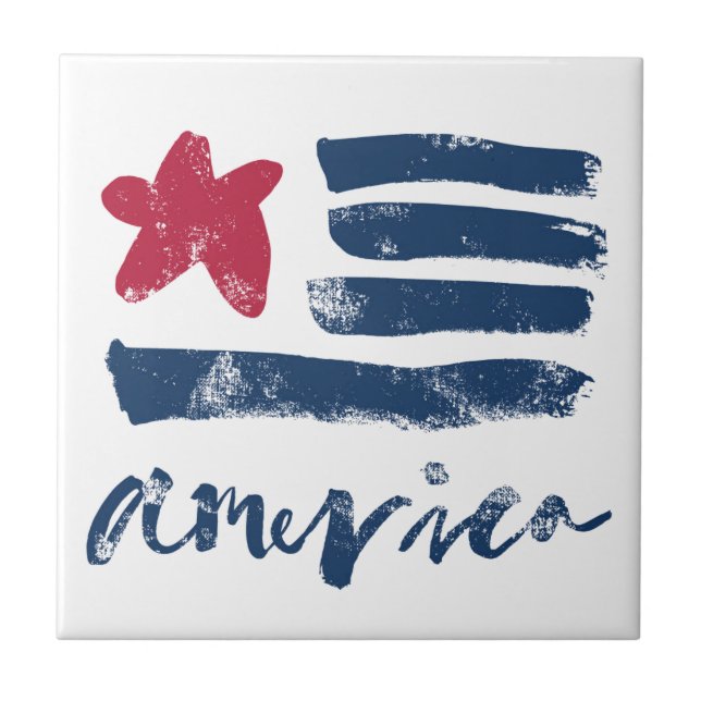 Bandeira Americana Paintstrokes (Frente)