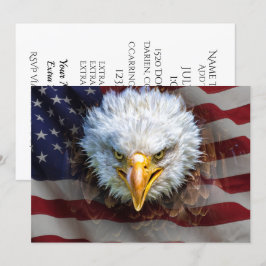 Bandeira Americana Patriótica e Convite à Águia