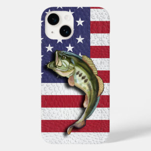 Bandeira Americana Patriótica Pesca de Largemouth