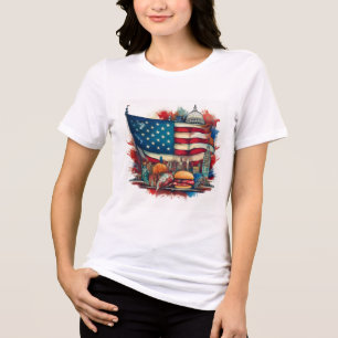 Bandeira Americana Patriótica T-Shirt