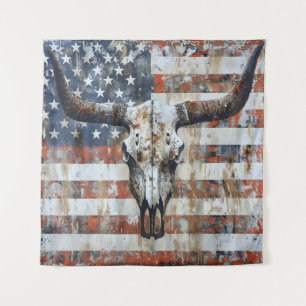 Bandeira americana patriótica Tapeçaria pelo crâni