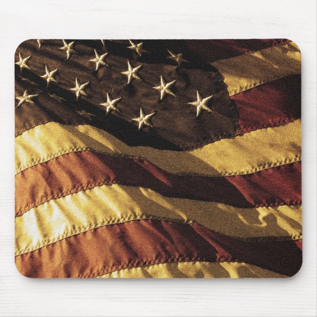 Bandeira americana primitiva Mousepad (Frente)