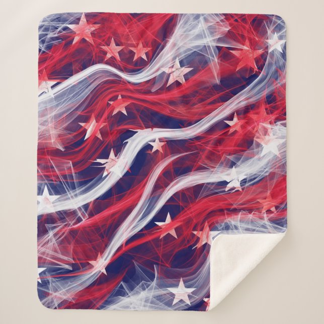 bandeira americana Sherpa cobertor (Frente)