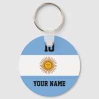 Bandeira argentina com nome personalizado chaveiro