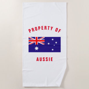 Bandeira australiana toalha de praia personalizada