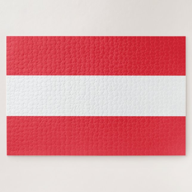 Bandeira Austríaca (Áustria) Quebra-cabeça de Jigs (Horizontal)