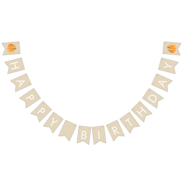 Bandeira bonito do feliz aniversario da abóbora da (Todos)