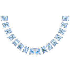 Bandeira branca azul do aniversário da listra do