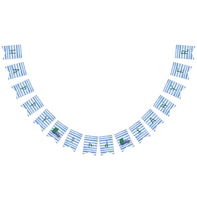 Bandeira branca azul do aniversário da listra do (Todos)