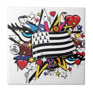 Bandeira Bretanha Breizh graffiti Bretão graff
