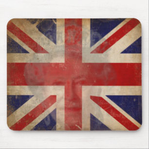 Bandeira BRITÂNICA suja Mousepad com rainha