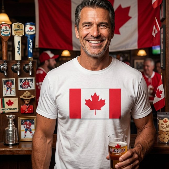Bandeira canadense. CANADÁ. Camiseta (Criador carregado)