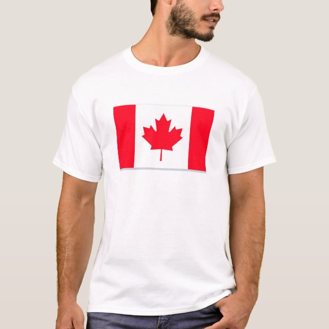 Bandeira canadense. CANADÁ. Camiseta (Frente)