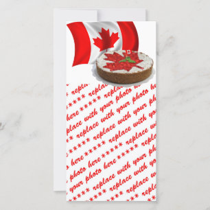 Bandeira Canadense com Bolo Folha de Cereja Mapead