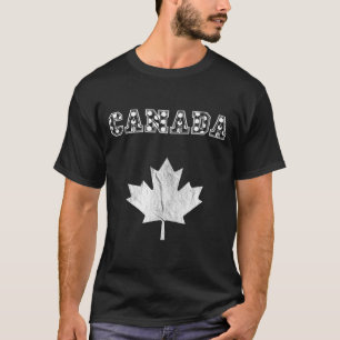 Bandeira Canadense Folha de Bordo Vintage T Camisa