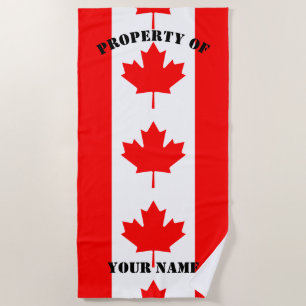 Bandeira canadense personalizada toalha de praia