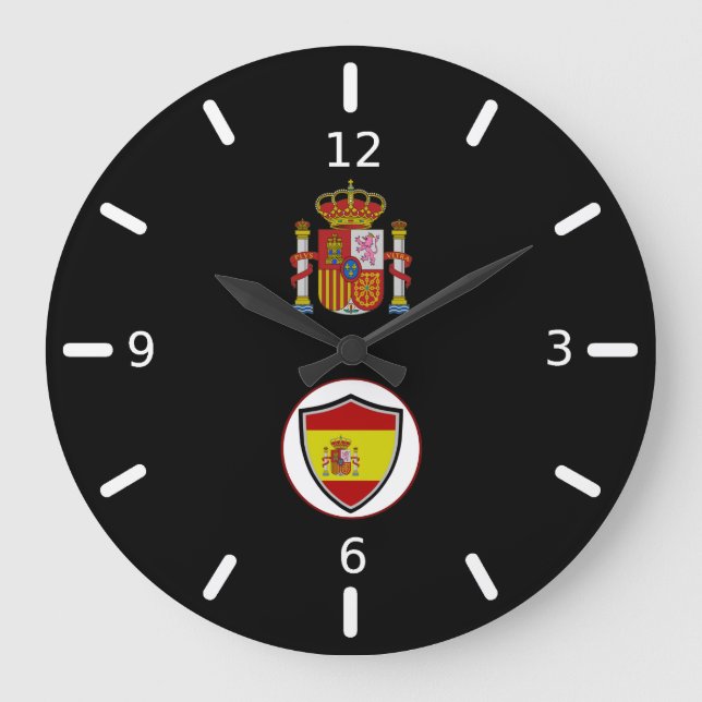 Bandeira casaco espanhola arma relógio grande (Frente)