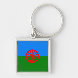 Bandeira cigana oficial da Romênia Chaveiro