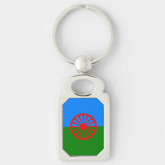 Bandeira cigana oficial da Romênia Chaveiro