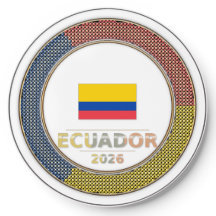 Bandeira Circular de Fã de Futebol do Equador Copa