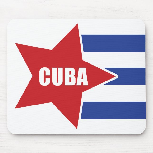Bandeira cubana Mousepad (Frente)