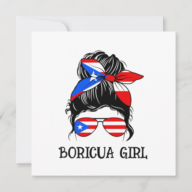 Bandeira Custa Boricua Girl Porto Rico (Frente)