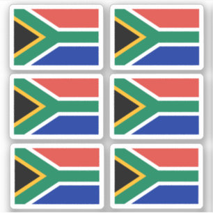 Bandeira da África do Sul - um adesivo de coleç