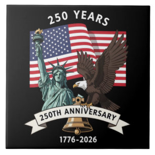 Bandeira da Águia da Estátua da Liberdade do 250º