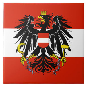 Bandeira da Áustria com Casaco de armas