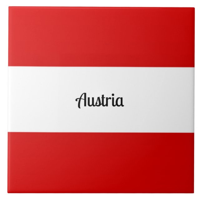 Bandeira da Áustria, rotulada (Frente)