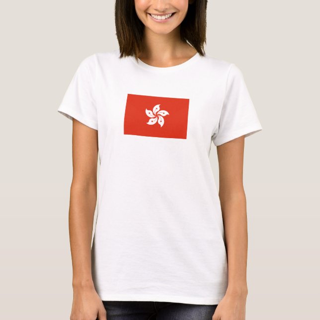 Bandeira da Camiseta Básica de Hong Kong (Frente)